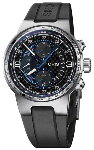 Oris Williams Martini Racing Limited Edition Chronograph Automatic Stainless Steel Black Rubber Strap Black Dial Date Mens Watch 774 7717 4184-Set RS Oris Watches