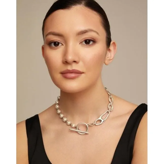 Pearl And Match Necklace COL1841BPLMTL0U Unode50 Jewelry And Accessories