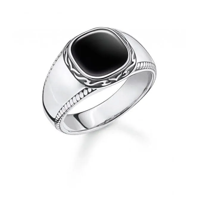 Rebel At Heart Black Ring TR2388-641-11 Thomas Sabo Rings