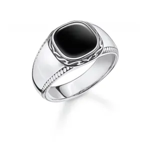 Rebel At Heart Black Ring TR2388-641-11 Thomas Sabo Rings