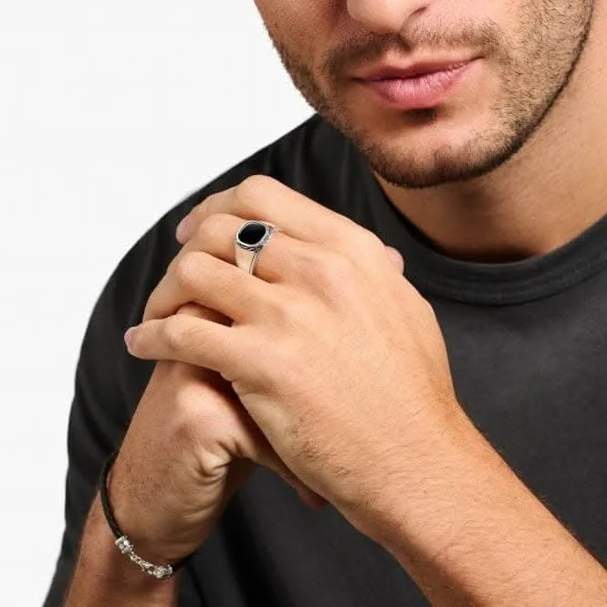 Rebel At Heart Black Ring TR2388-641-11 Thomas Sabo Rings