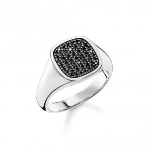 Rebel At Heart Black Stones Ring TR2389-051-11 Thomas Sabo Rings