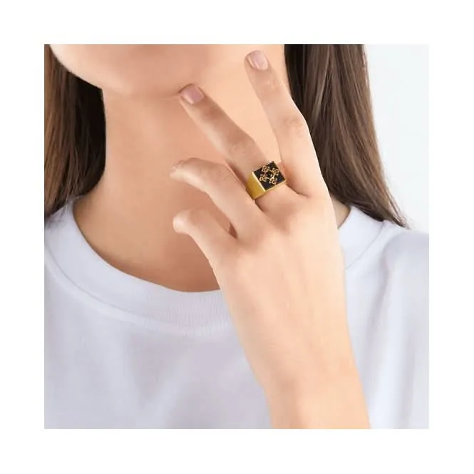Rebel At Heart Gold Plated Royalty Cross Ring TR2209-177-11 Thomas Sabo Rings