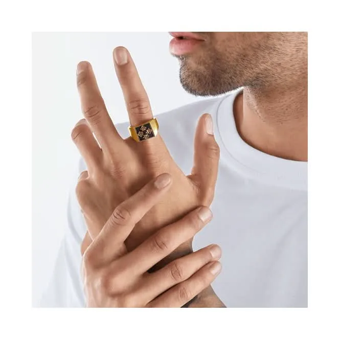 Rebel At Heart Gold Plated Royalty Cross Ring TR2209-177-11 Thomas Sabo Rings