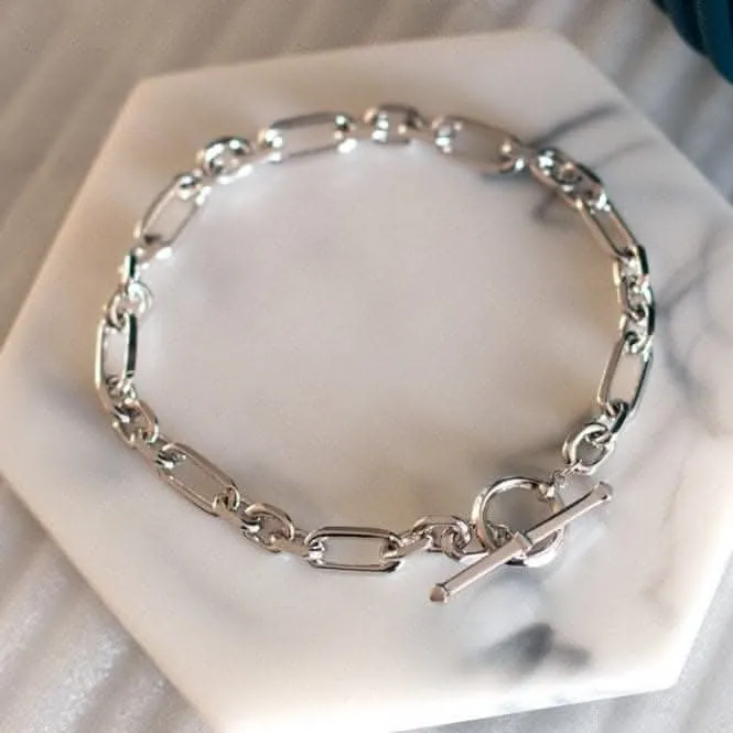 Revival Astoria Figaro 7.5" Chain T-Bar Bracelet 70437RP Kit Heath Jewelry And Accessories