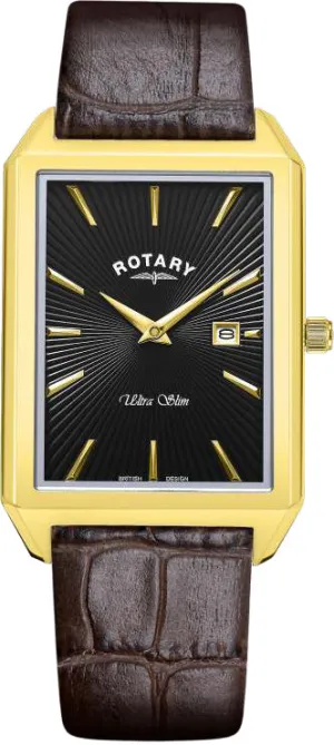 Rotary Watches Rotary Ultra Slim Rectangular Mens Watch