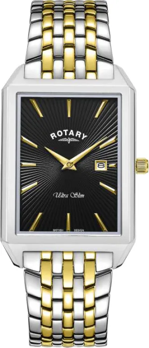 Rotary Watches Rotary Ultra Slim Rectangular Mens Watch