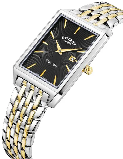 Rotary Watches Rotary Ultra Slim Rectangular Mens Watch