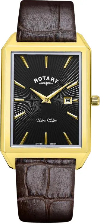 Rotary Watches Rotary Ultra Slim Rectangular Mens Watch