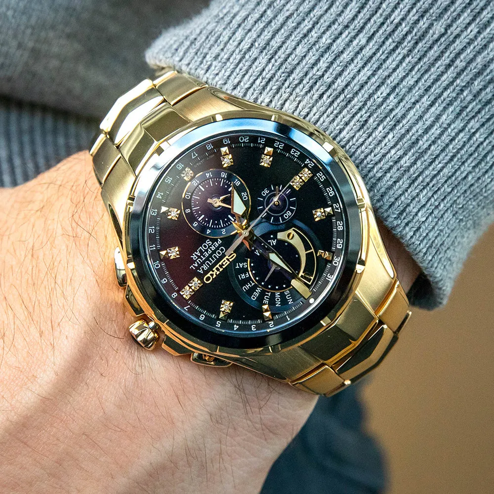 Seiko Mens Watches Seiko SSC572P Coutura Solar Perpetual