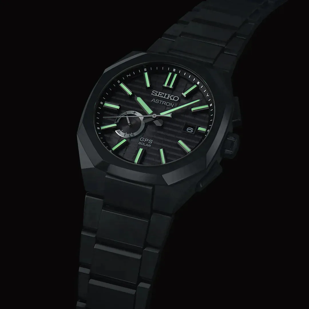 Seiko Watches Seiko Astron GPS Solar Jet Black Crystal Box Watch