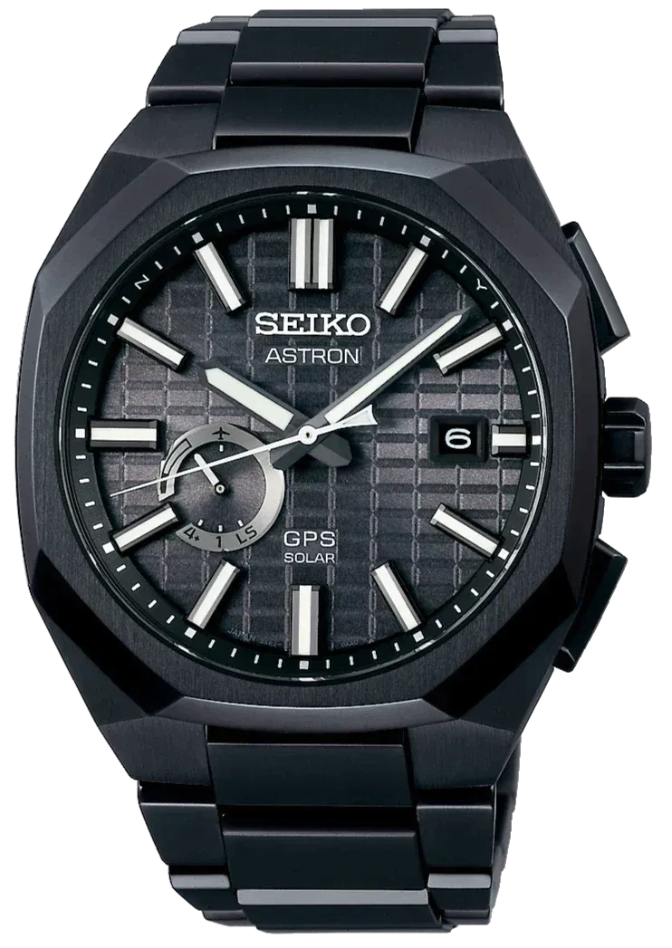 Seiko Watches Seiko Astron GPS Solar Jet Black Crystal Box Watch