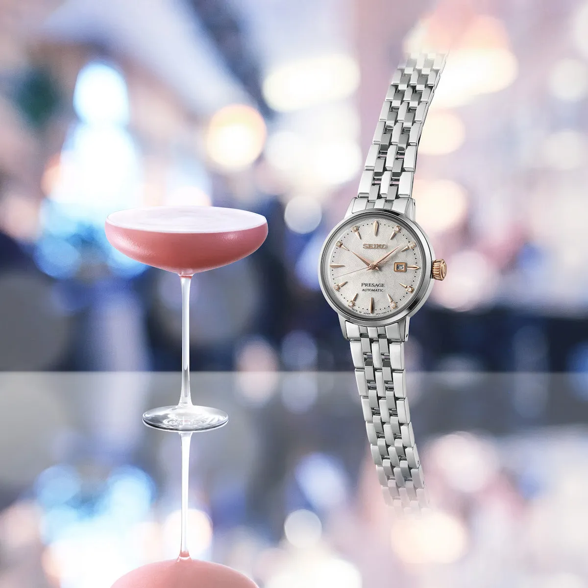 Seiko Watches Seiko Presage Cocktail Time Clover Club Diamond Twist Watch