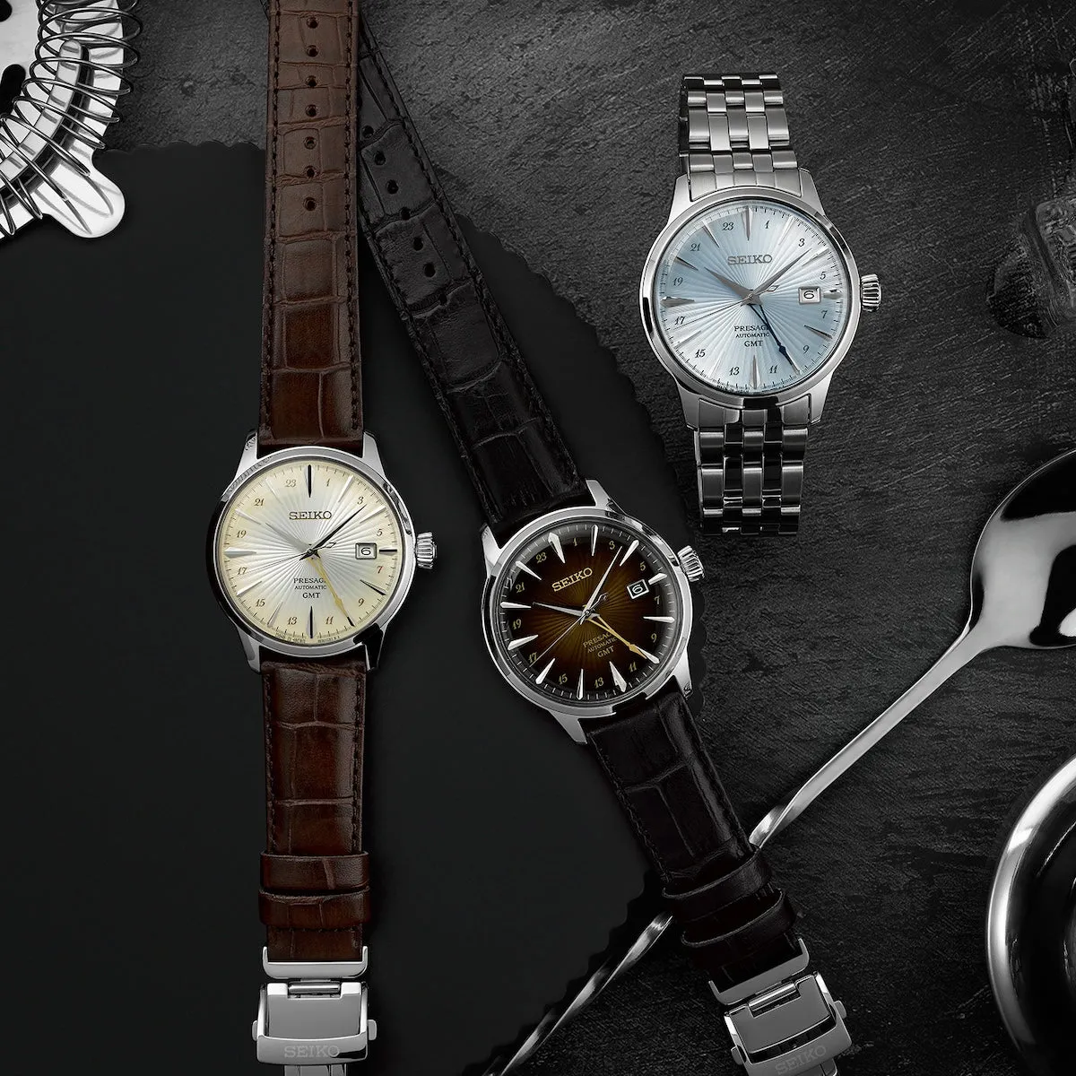 Seiko Watches Seiko Presage Cocktail Time Rusty Nail GMT Watch