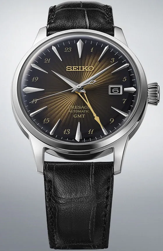 Seiko Watches Seiko Presage Cocktail Time Rusty Nail GMT Watch