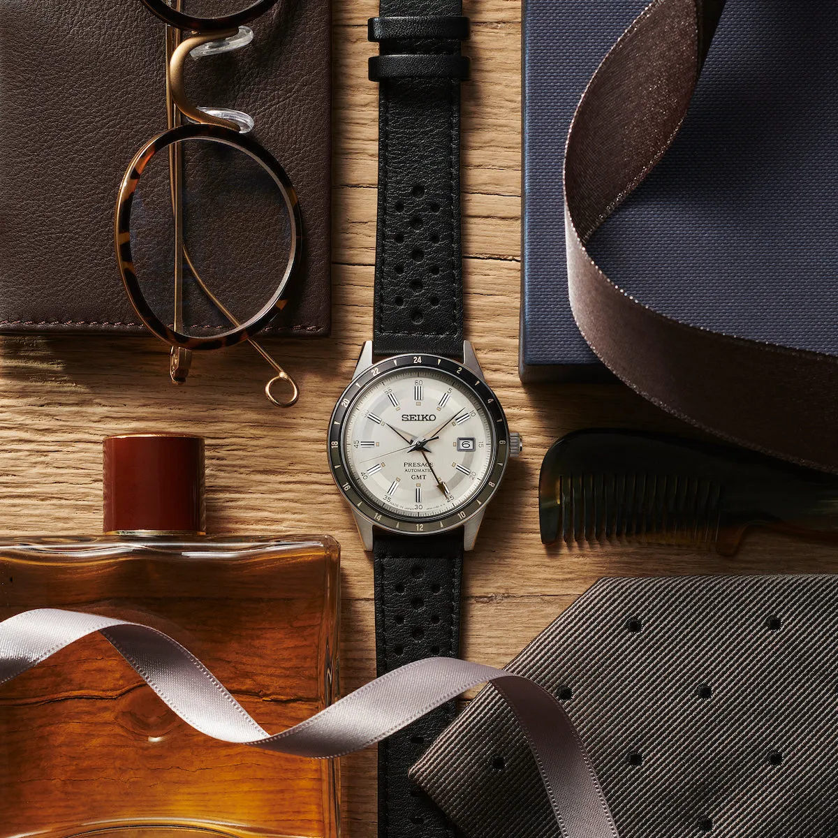 Seiko Watches Seiko Presage Style 60s Road Trip GMT Stone Watch