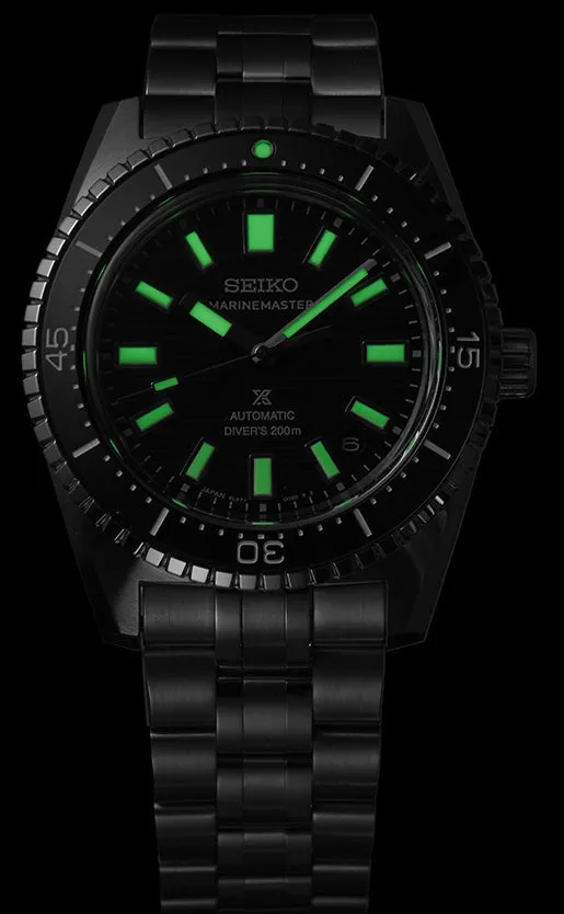 Seiko Watches Seiko Prospex Black Dark Water Marinemaster 1965 Reinterpretation Diver Watch