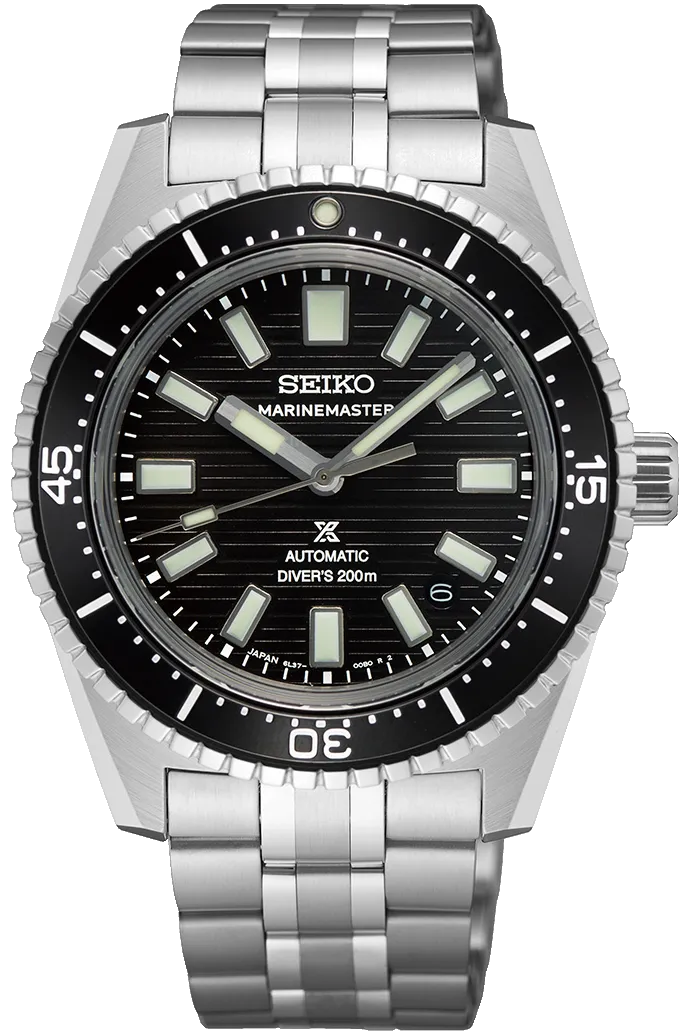 Seiko Watches Seiko Prospex Black Dark Water Marinemaster 1965 Reinterpretation Diver Watch