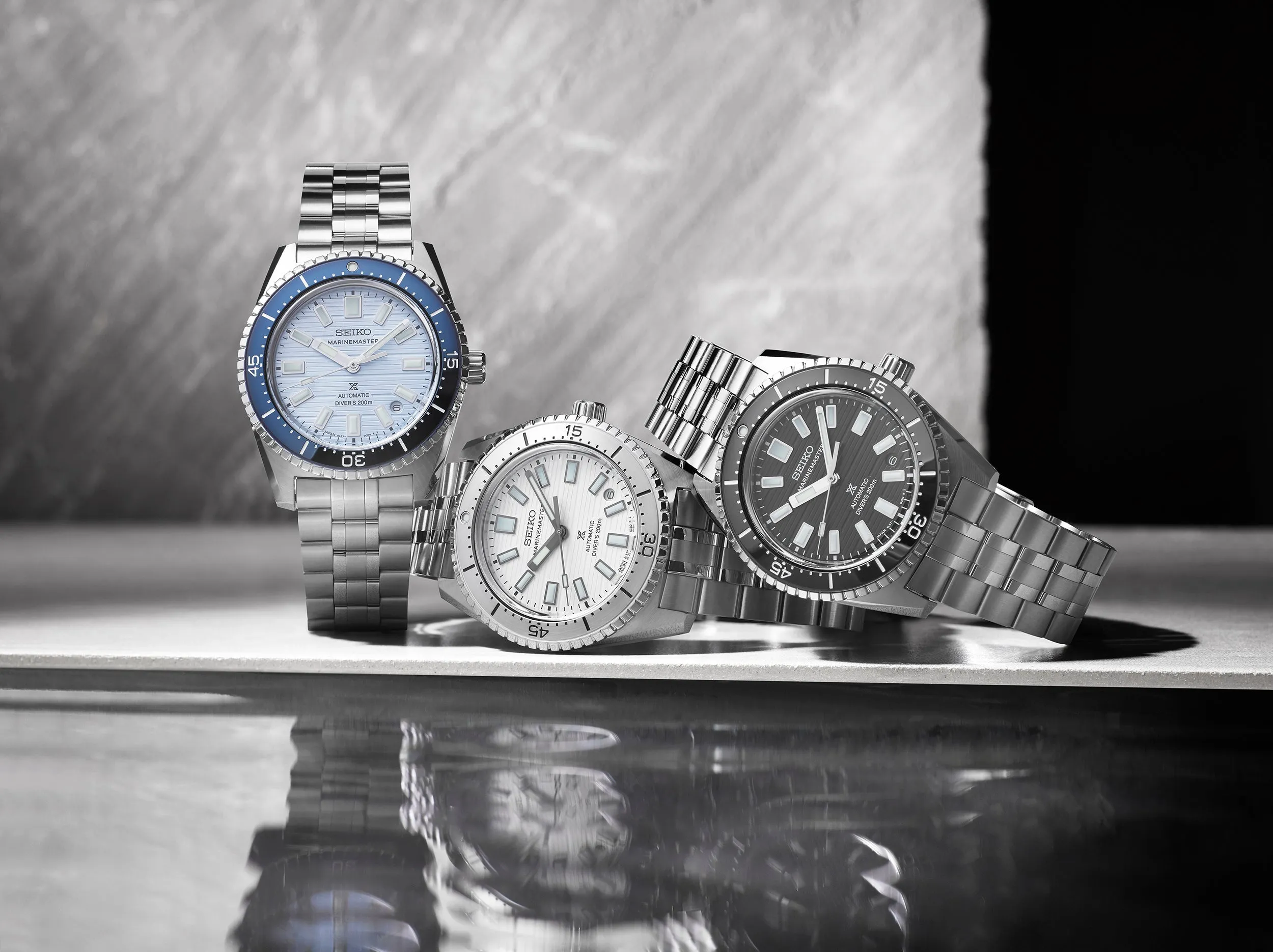 Seiko Watches Seiko Prospex Black Dark Water Marinemaster 1965 Reinterpretation Diver Watch