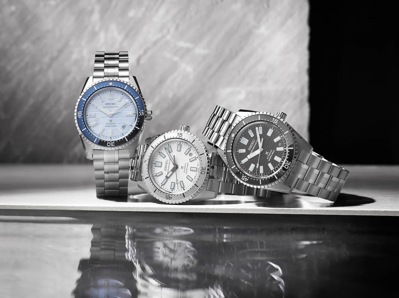 Seiko Watches Seiko Prospex Clearwater Blue Marinemaster 1965 Reinterpretation Diver Watch