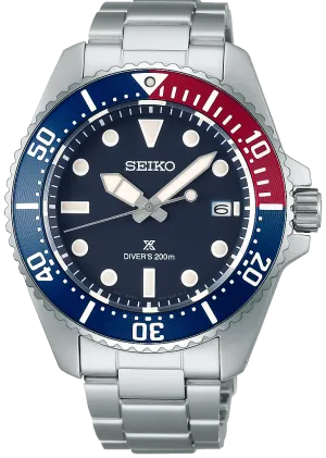 Seiko Watches Seiko Prospex Solar Divers Blue Red Blue Watch
