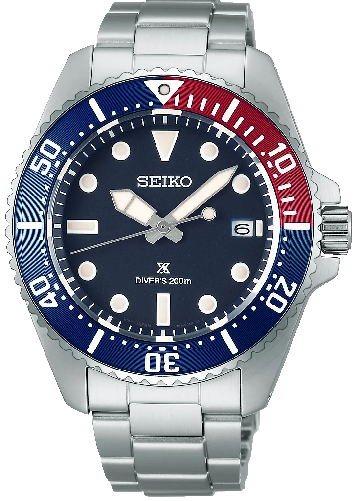 Seiko Watches Seiko Prospex Solar Divers Blue Red Blue Watch