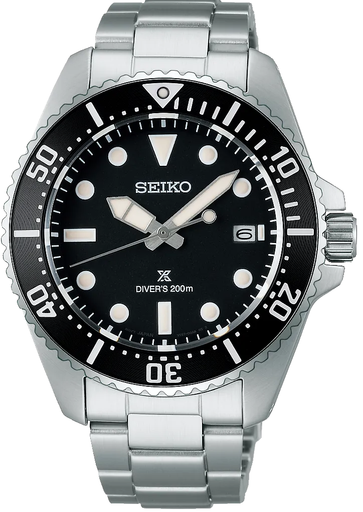 Seiko Watches Seiko Prospex Solar Divers Pure Black Watch
