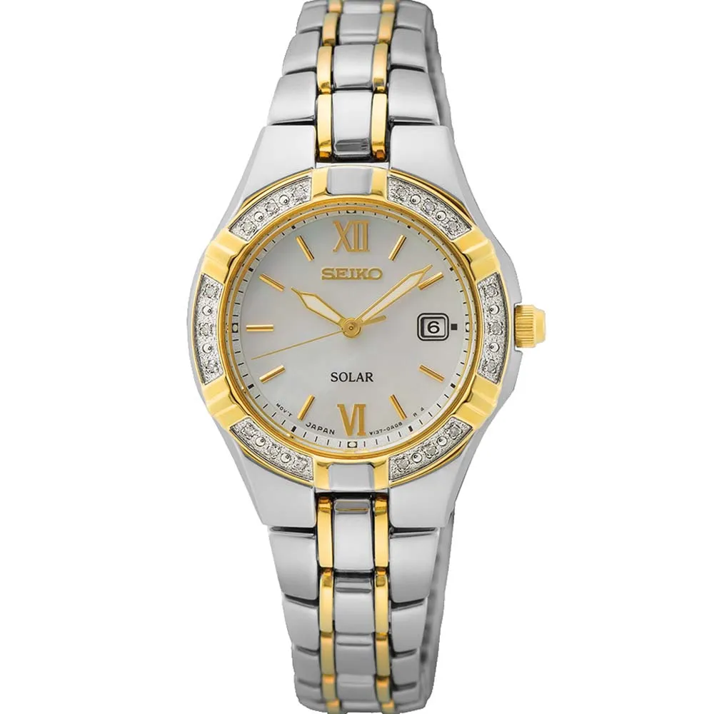 Seiko Watches Seiko SUT426P Solar Diamond Set Watch