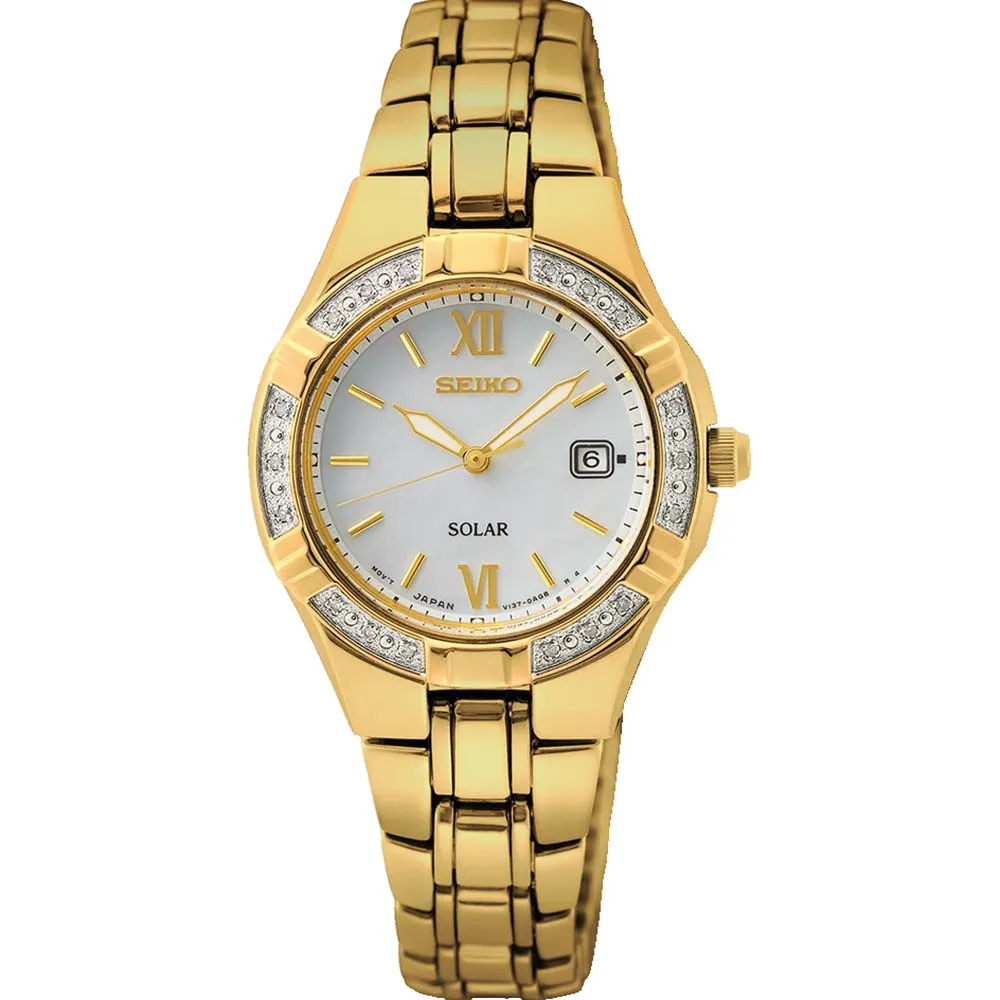 Seiko Watches Seiko SUT428P Solar Diamond Set