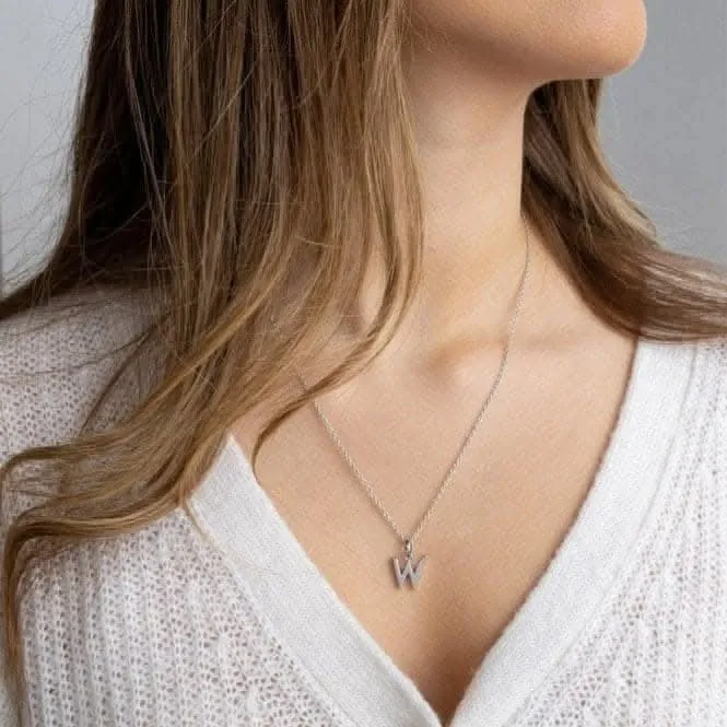 Signature Skript Capital W 18" Necklace 9198RPW Kit Heath Jewelry And Accessories