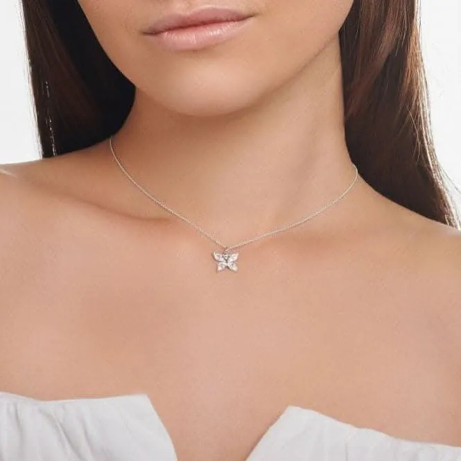 Silver Zirconia White Butterfly Necklace KE2101-051-14-L45V Thomas Sabo Necklaces