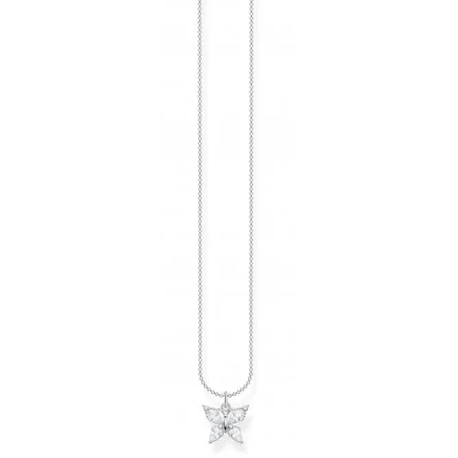 Silver Zirconia White Butterfly Necklace KE2101-051-14-L45V Thomas Sabo Necklaces