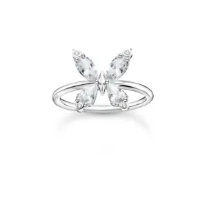 Silver Zirconia White Butterfly Ring TR2356-051-14 Thomas Sabo Rings