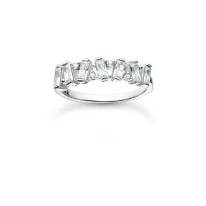 Silver Zirconia White Stones Ring TR2346-051-14 Thomas Sabo Rings