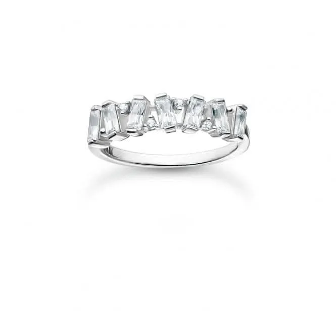 Silver Zirconia White Stones Ring TR2346-051-14 Thomas Sabo Rings