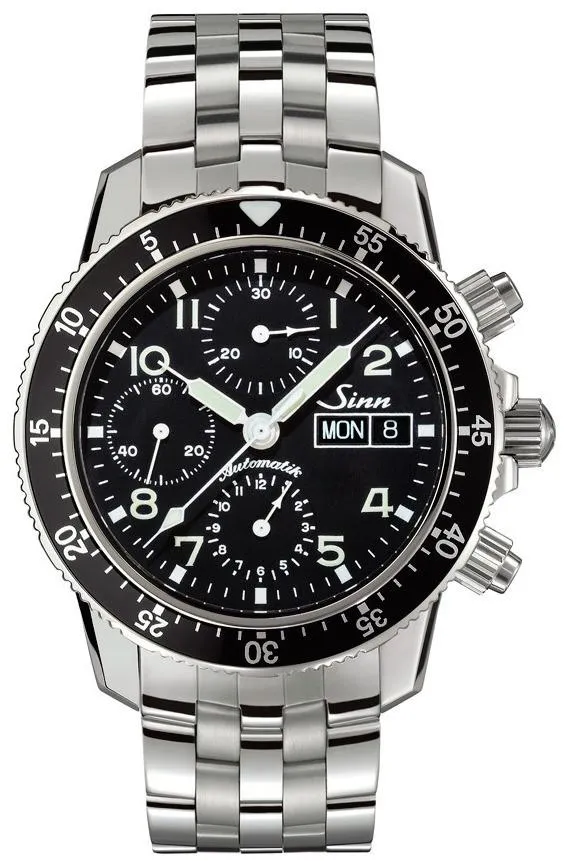 Sinn Watches Sinn 103 St Sa Flieger Chronograph Fine Link Bracelet Watch