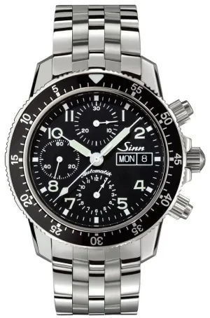 Sinn Watches Sinn 103 St Sa Flieger Chronograph Fine Link Bracelet Watch