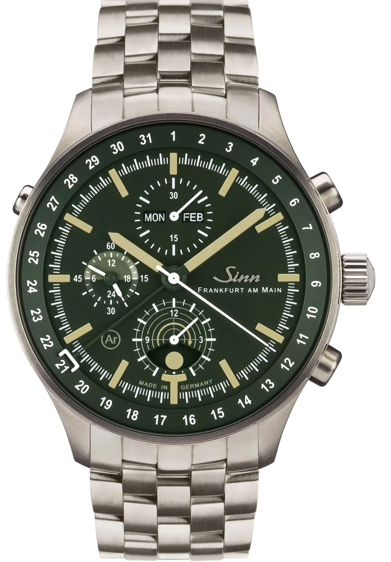 Sinn Watches Sinn 3006 Hunting Fine Link Bracelet Watch