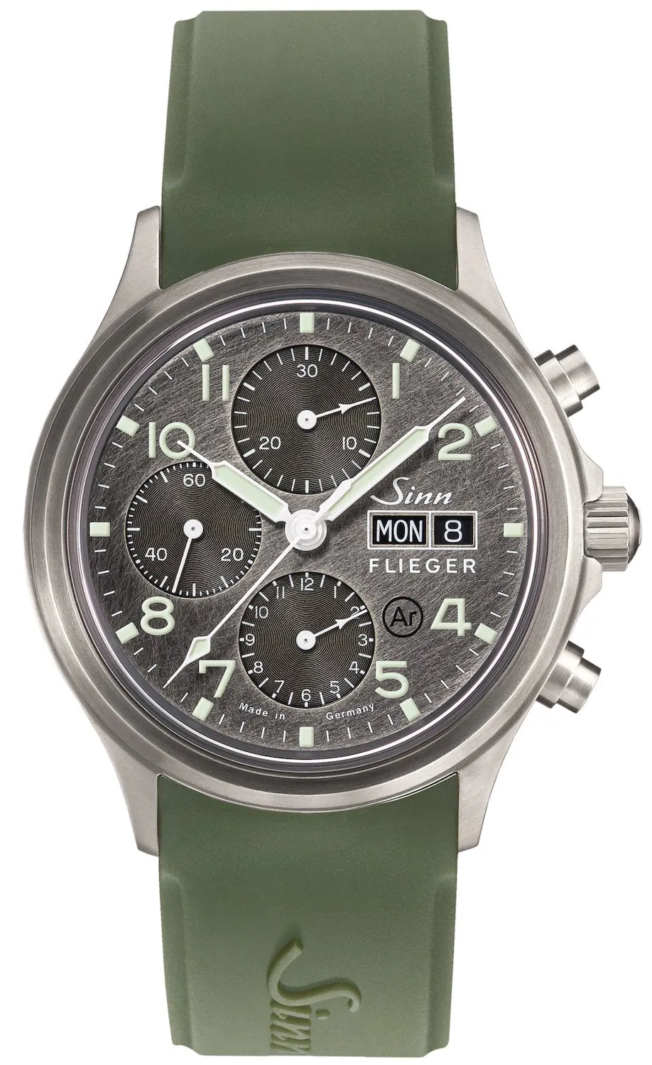 Sinn Watches Sinn 358 Sa Pilot DS Silicone Green Watch