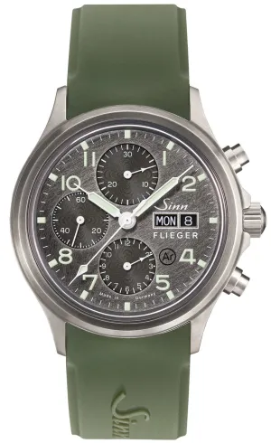 Sinn Watches Sinn 358 Sa Pilot DS Silicone Green Watch