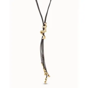 Skalator Golden Leather Necklace Unode50 Jewelry And Accessories