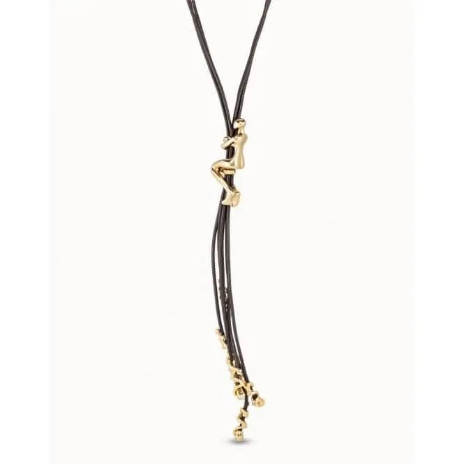 Skalator Golden Leather Necklace Unode50 Jewelry And Accessories