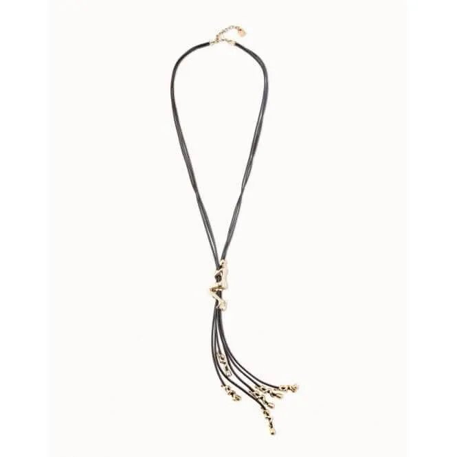 Skalator Golden Leather Necklace Unode50 Jewelry And Accessories