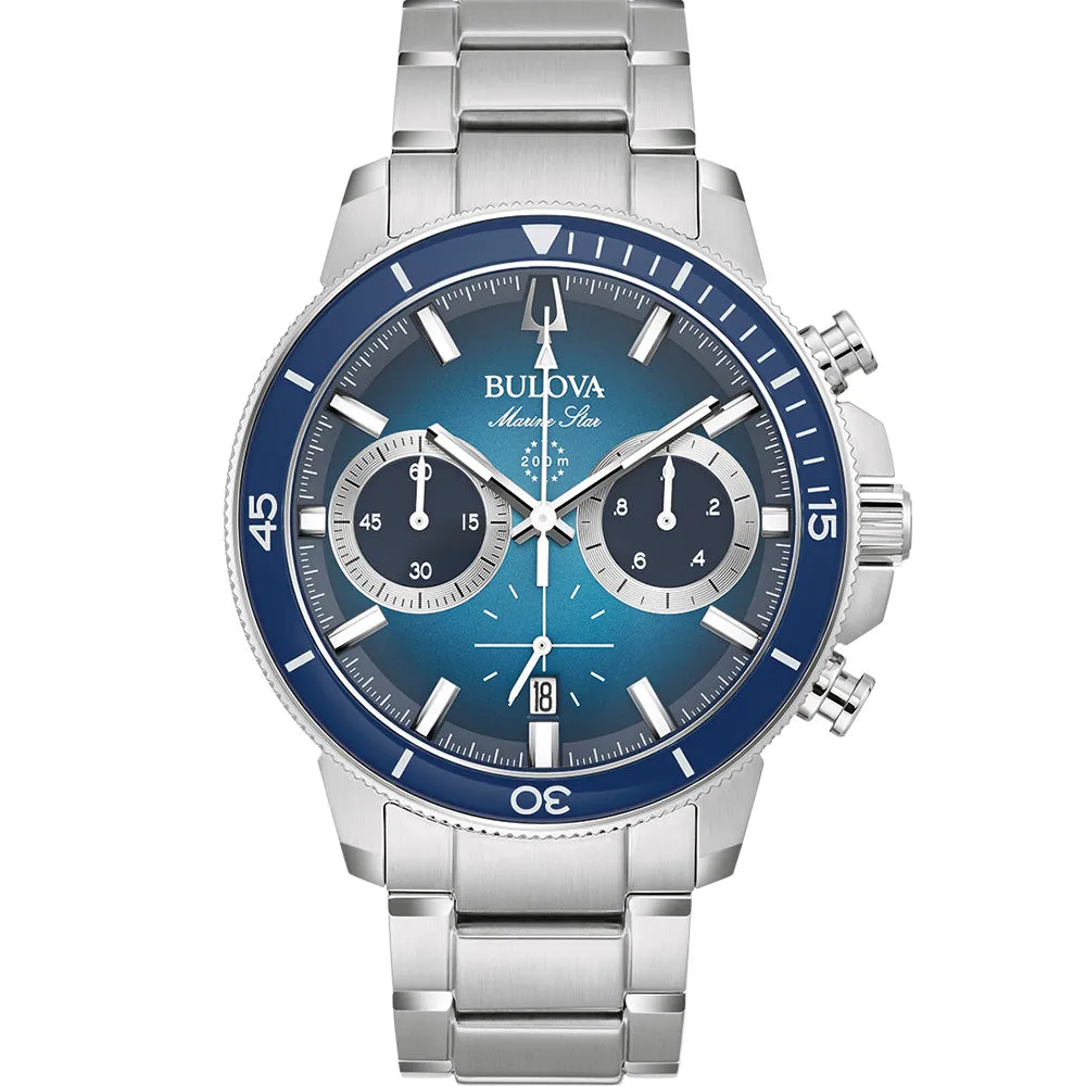 Sport Mens Watches Bulova Marine Star 96B380 Chronograph
