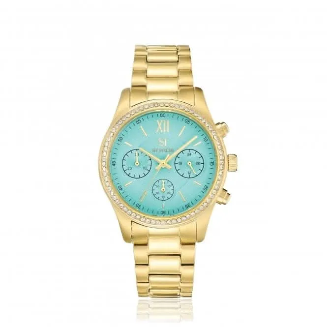Stainless Steel Gold Domenica Watch SJ-W2403-CZ-YG Sif Jakobs Jewellery
