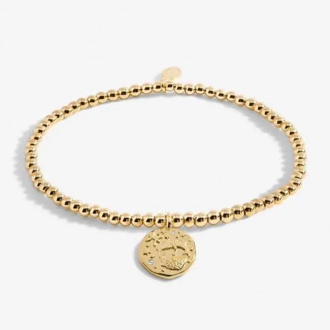 Star Sign A Little Pisces Gold Plated 17.5cm Stretch Bracelet 6802 Joma Jewellery
