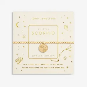 Star Sign A Little Scorpio Gold Plated 17.5cm Stretch Bracelet 6798 Joma Jewellery