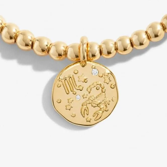 Star Sign A Little Scorpio Gold Plated 17.5cm Stretch Bracelet 6798 Joma Jewellery