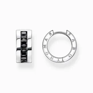 Sterling Silver Black Pavé Stones Earrings CR670-643-11 Thomas Sabo Earrings