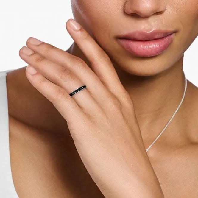 Sterling Silver Black Pavé Stones Ring TR2358-643-11 Thomas Sabo Rings